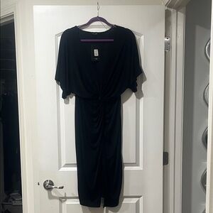 Full Grown Knot Black Dress by Fashion Nova